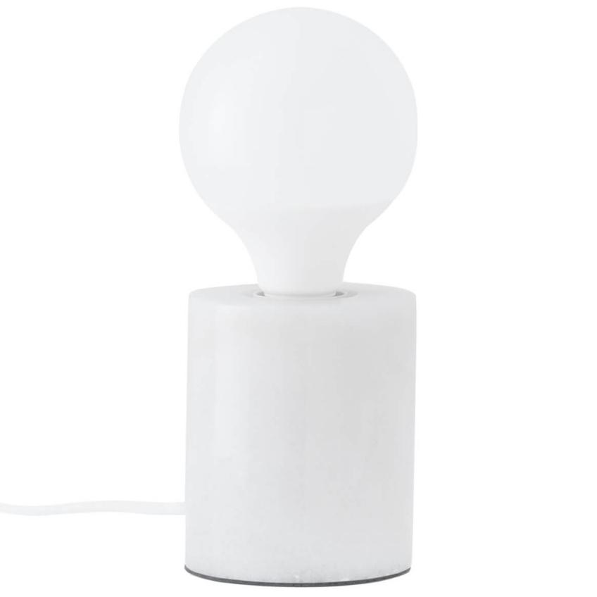 Bílá mramorová stolní lampa Somcasa Roser 11 cm