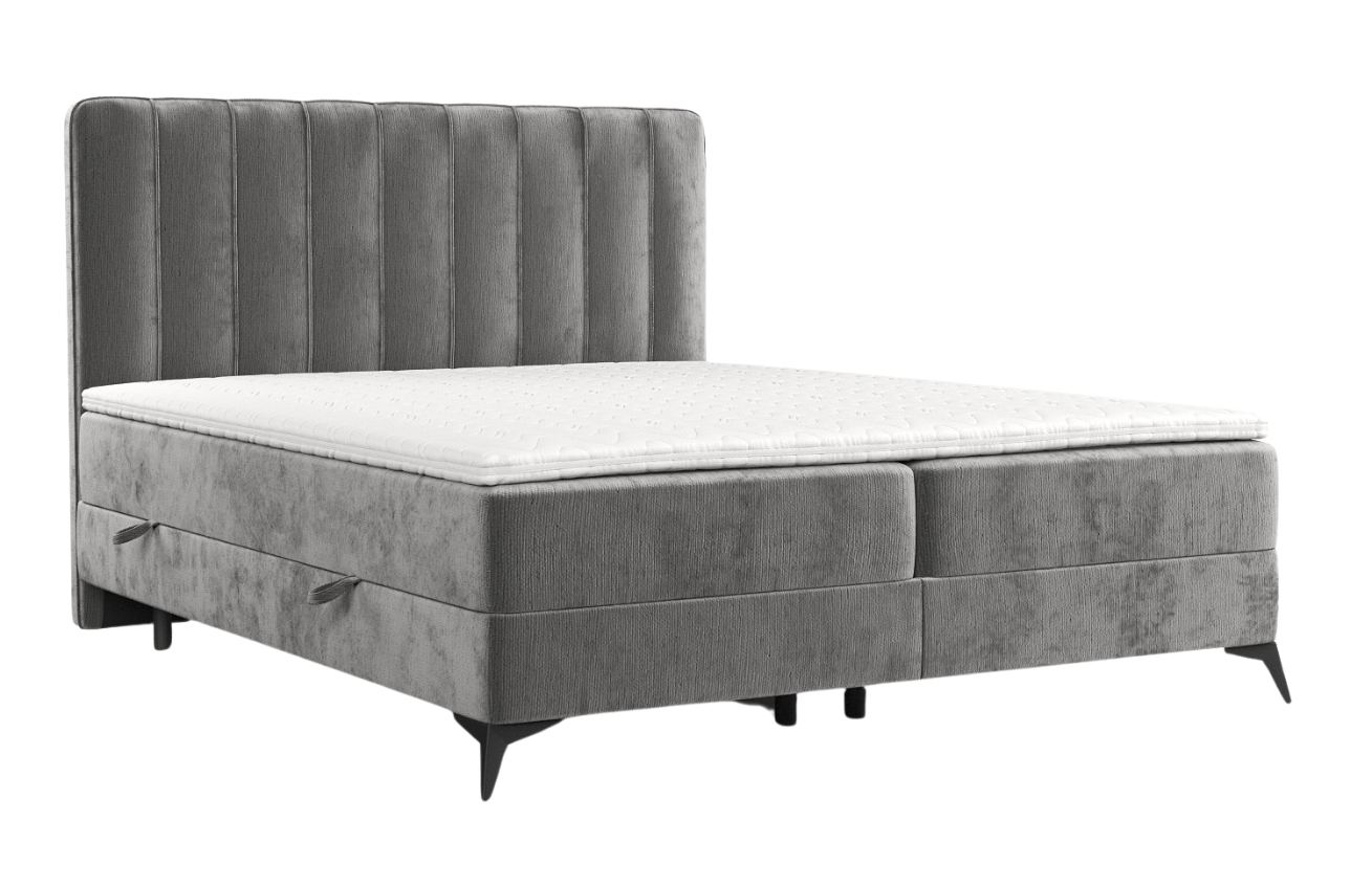 Maison de Rêve Šedá čalouněná postel boxspring AGGAZ 180 x 200 cm