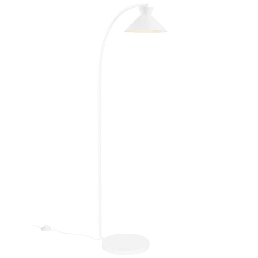 Nordlux Bílá kovová stojací lampa Dial 150 cm