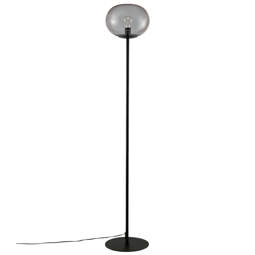 Nordlux Kouřově šedá skleněná stojací lampa Alton 150 cm