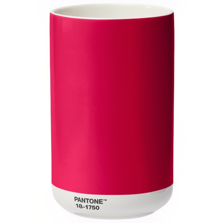 Růžová keramická váza Pantone Viva Magenta 18-1750 17 cm