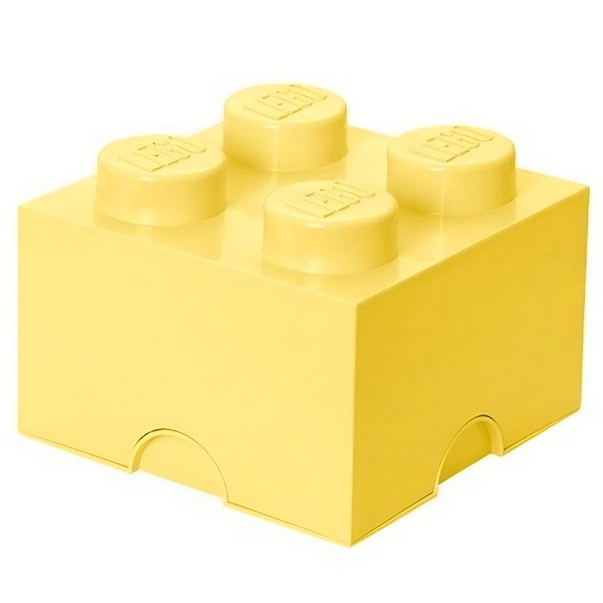 Světle žlutý úložný box LEGO® Smart 25 x 25 cm