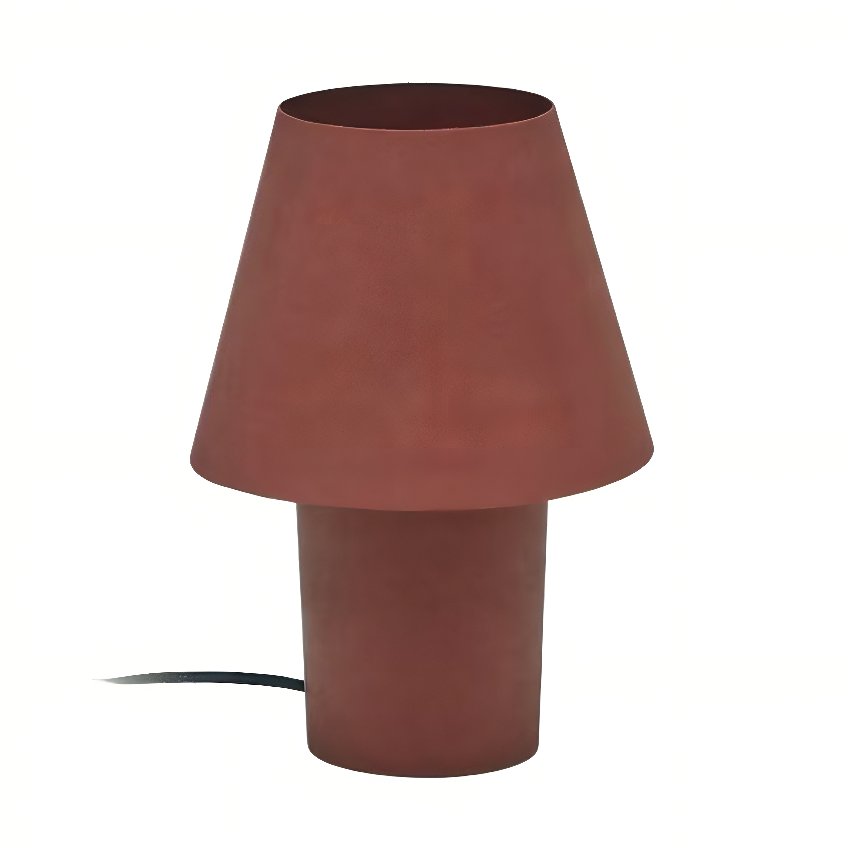 Terakotově červená kovová stolní lampa Kave Home Canapost