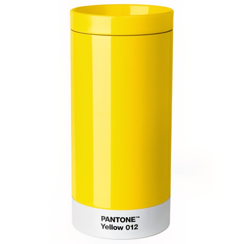 Žlutý kovový termohrnek Pantone Yellow 012 430 ml